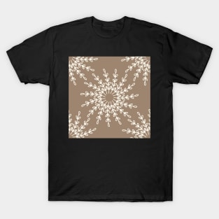 Foliage Pinwheel in soft coll brown and cream T-Shirt